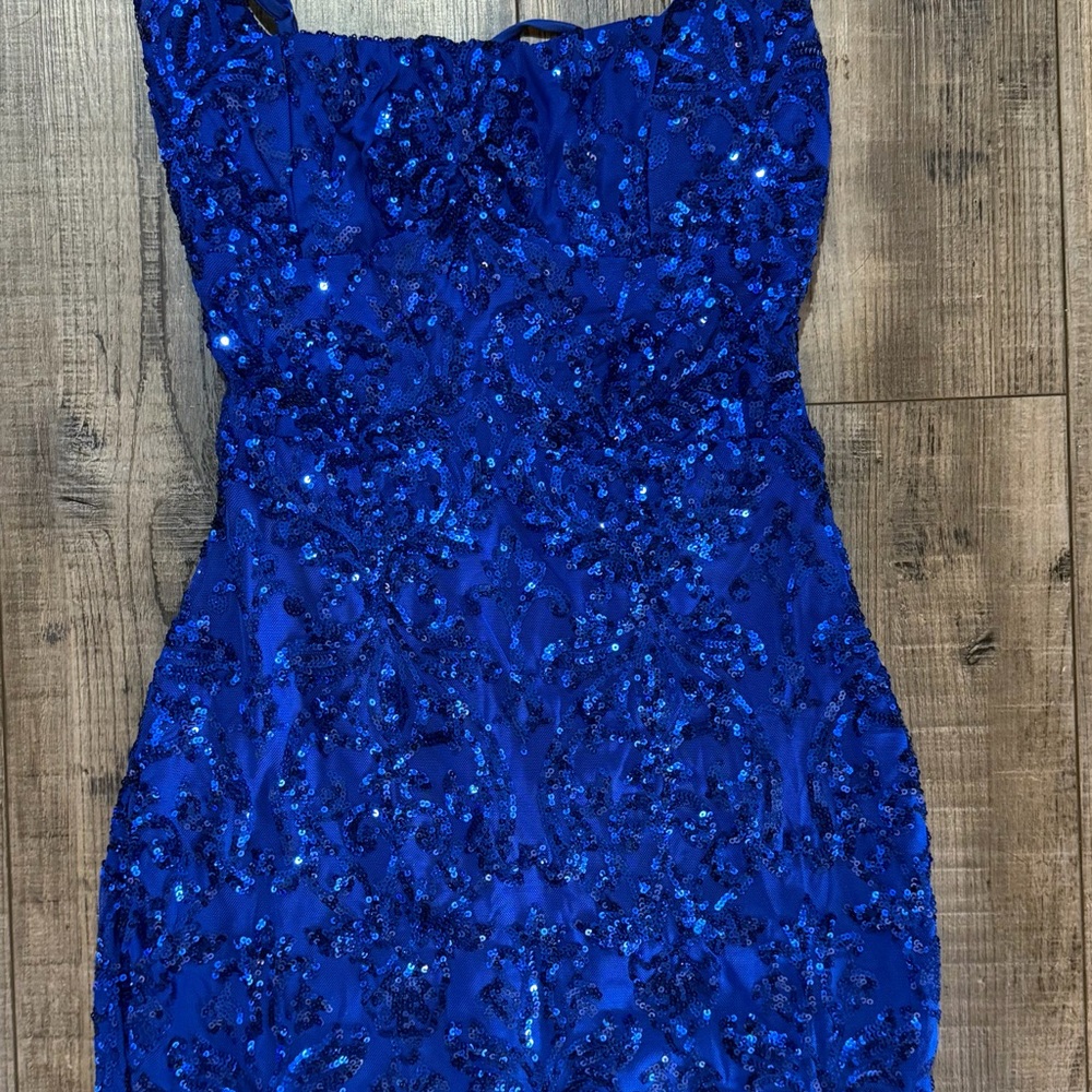 Windsor Blue Sequin Mini Dress